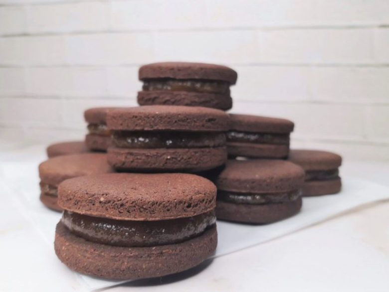 Sandwich Cookies With Carob And Whole Wheat Flour